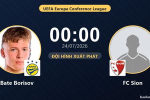 TRỰC TIẾPTrực tiếp Bate Borisov vs FC Sion: FC Sion kiểm soát thế trận, chưa có bàn thắng