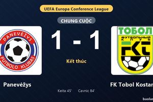 Thống kê trận đấu Panevėžys 1-1 FK Tobol Kostanay: Hai đội chia điểm