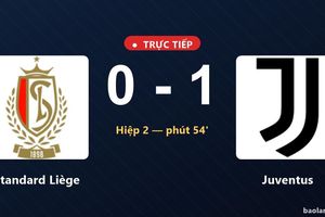 TRỰC TIẾPTrực tiếp Standard Lìege vs Juventus: Juventus mở tỷ số