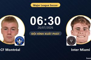 TRỰC TIẾPTrực tiếp CF Montreál vs Inter Miami: Trận đấu đang diễn ra