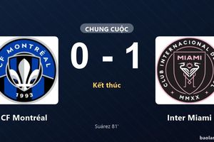 Thống kê trận đấu CF Montreál 0-1 Inter Miami: Luis Súarez tỏa sáng, Inter Miami giành trọn 3 điểm