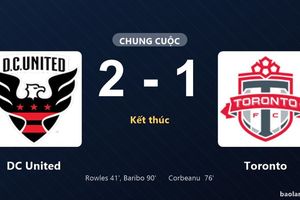 Thống kê trận đấu DC United 2-1 Toronto: Tai Baribo tỏa sáng, DC United giành trọn 3 điểm