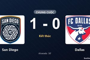 Thống kê trận đấu San Diego 1-0 Dallas: Alejandro Alvarado tỏa sáng, San Diego giành trọn 3 điểm