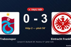 TRỰC TIẾPTrực tiếp Trabzonspor vs Eintracht Frankfurt: Eintracht Frankfurt nới rộng cách biệt 0-3