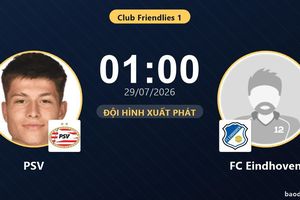 TRỰC TIẾPTrực tiếp PSV vs FC Eindhoven: Trận đấu đang diễn ra