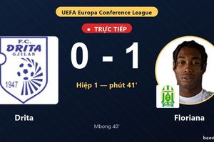TRỰC TIẾPTrực tiếp Drita vs Floriana: Floriana mở tỷ số