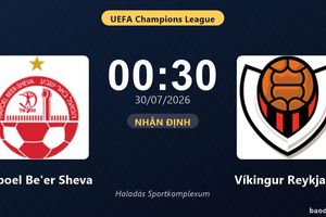 Nhận định Hapoel Be'er Sheva vs Víkingur Reykjavík: đội hình dự kiến