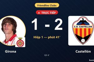 TRỰC TIẾPTrực tiếp Girona vs Castellón: Hết hiệp 1, Castellón dẫn 2-1
