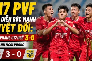 U17 PVF phô diễn sức mạnh tuyệt đối: Cuốn phăng U17 Huế 3-0 để giành ngôi vương