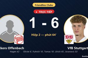 TRỰC TIẾPTrực tiếp Kickers Offenbach vs VfB Stuttgart: VfB Stuttgart nới rộng cách biệt 1-6