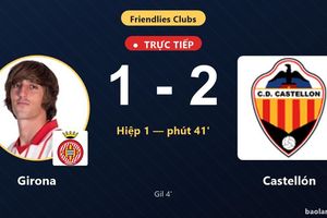 TRỰC TIẾPTrực tiếp Girona vs Castellón: Hiệp 2 bắt đầu, Castellón dẫn 2-1