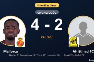 Mallorca thắng đậm Al-Ittihad FC trong màn rượt đuổi 6 bàn