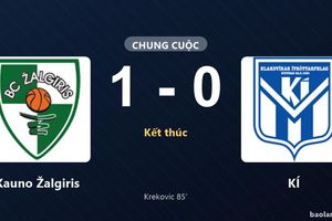 Thống kê trận đấu Kauno Žalgiris 1-0 KÍ: Leon Krekovic tỏa sáng, Kauno Žalgiris giành trọn 3 điểm