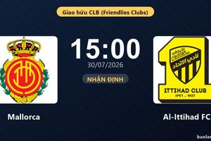 TRỰC TIẾPTrực tiếp Mallorca vs Al-Ittihad FC: Trận đấu đang diễn ra