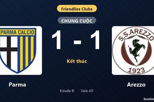 Thống kê trận đấu Parma 1-1 Arezzo: Hai đội chia điểm