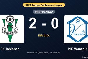 Thống kê trận đấu FK Jablonec 2-0 NK Varazdin: D. Pavlovic tỏa sáng, FK Jablonec giành trọn 3 điểm