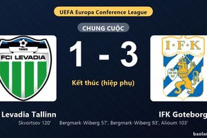 Thống kê trận đấu FC Levadia Tallinn 1-3 IFK Goteborg: S. Alioum tỏa sáng, IFK Goteborg giành trọn 3 điểm