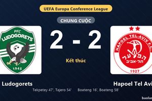 Thống kê trận đấu Ludogorets 2-2 Hapoel Tel Aviv: Màn rượt đuổi tỷ số mãn nhãn