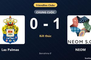 Thống kê trận đấu Las Palmas 0-1 NEOM: S. Benrahma tỏa sáng, NEOM giành trọn 3 điểm
