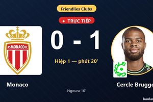 TRỰC TIẾPTrực tiếp Monaco vs Cercle Brugge: Cercle Brugge mở tỷ số