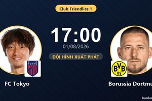 TRỰC TIẾPTrực tiếp FC Tokyo vs Borussia Dortmund: Trận đấu tạm dừng, hòa 0-0