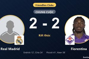 Real Madrid và Fiorentina chia điểm sau màn rượt đuổi tại Klagenfurt