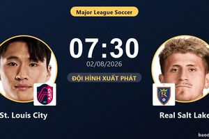 TRỰC TIẾPTrực tiếp St. Louis City vs Real Salt Lake: St. Louis City áp đảo thế trận, chưa có bàn thắng