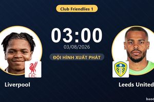 TRỰC TIẾPTrực tiếp Liverpool vs Leeds United: Đội hình xuất phát