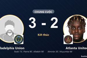Philadelphia Union ngược dòng hạ Atlanta, đôi bên vẫn chưa chốt suất đi tiếp