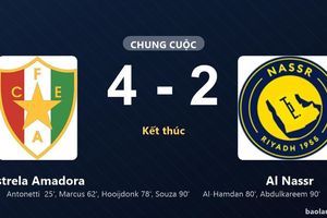 Thống kê trận đấu Estrela Amadora 4-2 Al Nassr: B. Souza tỏa sáng, Estrela Amadora giành trọn 3 điểm