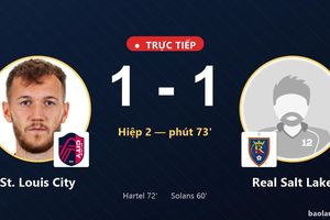 TRỰC TIẾPTrực tiếp St. Louis City vs Real Salt Lake: St. Louis City gỡ hòa 1-1