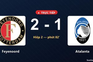 TRỰC TIẾPTrực tiếp Feyenoord vs Atalanta: Feyenoord dẫn 2-1