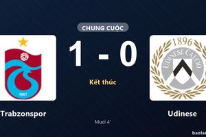 Muci ghi bàn sớm, Trabzonspor hạ Udinese trong trận giao hữu