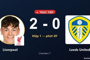 TRỰC TIẾPTrực tiếp Liverpool vs Leeds United: Hết hiệp 1, Liverpool dẫn 2-0
