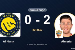Almería thắng Al Nassr trong trận giao hữu tại Al-Awwal Park