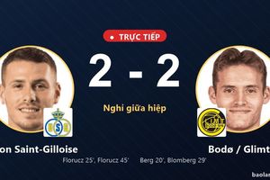 TRỰC TIẾPTrực tiếp Union Saint-Gilloise vs Bodø / Glimt: Hết hiệp 1, hòa 2-2