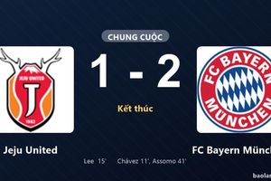 Thống kê trận đấu Jeju United 1-2 FC Bayern München: Bastian Assomo tỏa sáng, FC Bayern München giành trọn 3 điểm