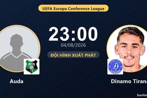TRỰC TIẾPTrực tiếp Auda vs Dinamo Tirana: Hết hiệp 1, hòa 0-0