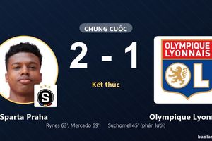 Sparta Praha ngược dòng, Olympique Lyonnais nhận thất bại tại Epet Arena