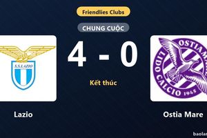 Thống kê trận đấu Lazio 4-0 Ostia Mare: Lazio thắng đậm thuyết phục
