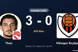 Thun thắng đậm Víkingur Reykjavík tại Stockhorn Arena