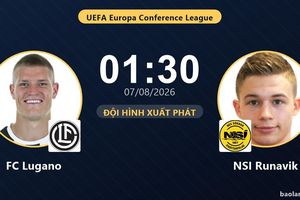 TRỰC TIẾPTrực tiếp FC Lugano vs NSI Runavik: Đội hình xuất phát