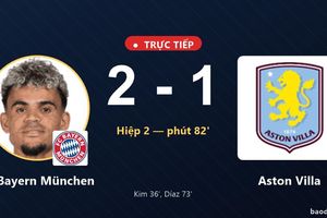 TRỰC TIẾPTrực tiếp FC Bayern München vs Aston Villa: FC Bayern München dẫn 2-1
