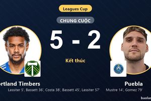 Portland Timbers thắng đậm, Puebla bất lực trong màn rượt đuổi ở Leagues Cup