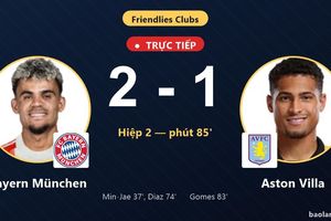 TRỰC TIẾPTrực tiếp Bayern München vs Aston Villa: Aston Villa rút ngắn cách biệt 2-1