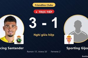 TRỰC TIẾPTrực tiếp Racing Santander vs Sporting Gijon: Hiệp 2 bắt đầu, Racing Santander dẫn 3-1