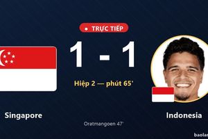 TRỰC TIẾPTrực tiếp Singapore vs Indonesia: Singapore gỡ hòa 1-1