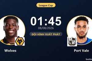 TRỰC TIẾPTrực tiếp Wolves vs Port Vale: Trận đấu đang diễn ra