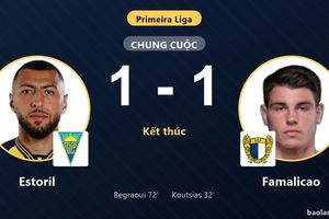 Bị Famalicao dẫn trước, Estoril nhọc nhằn giật lại một điểm trên sân nhà