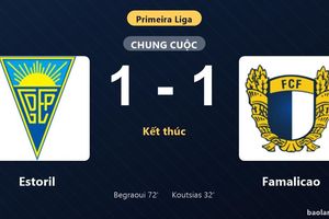 Thống kê trận đấu Estoril 1-1 Famalicao: Hai đội chia điểm